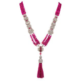 Diamond and Ruby Bead Tassle Necklace by Tiffany & Co.