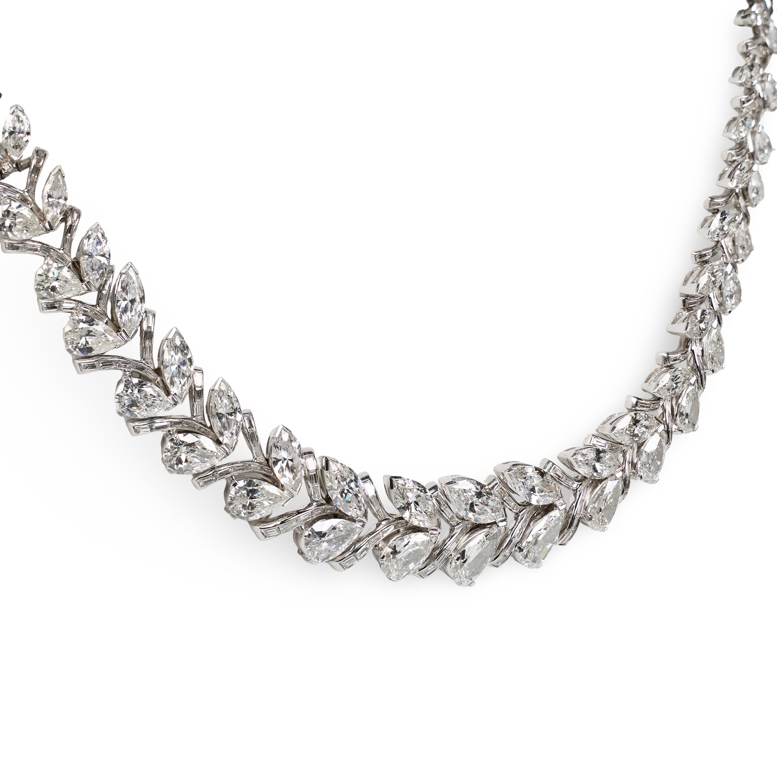Mid-Century Diamond Platinum Necklace