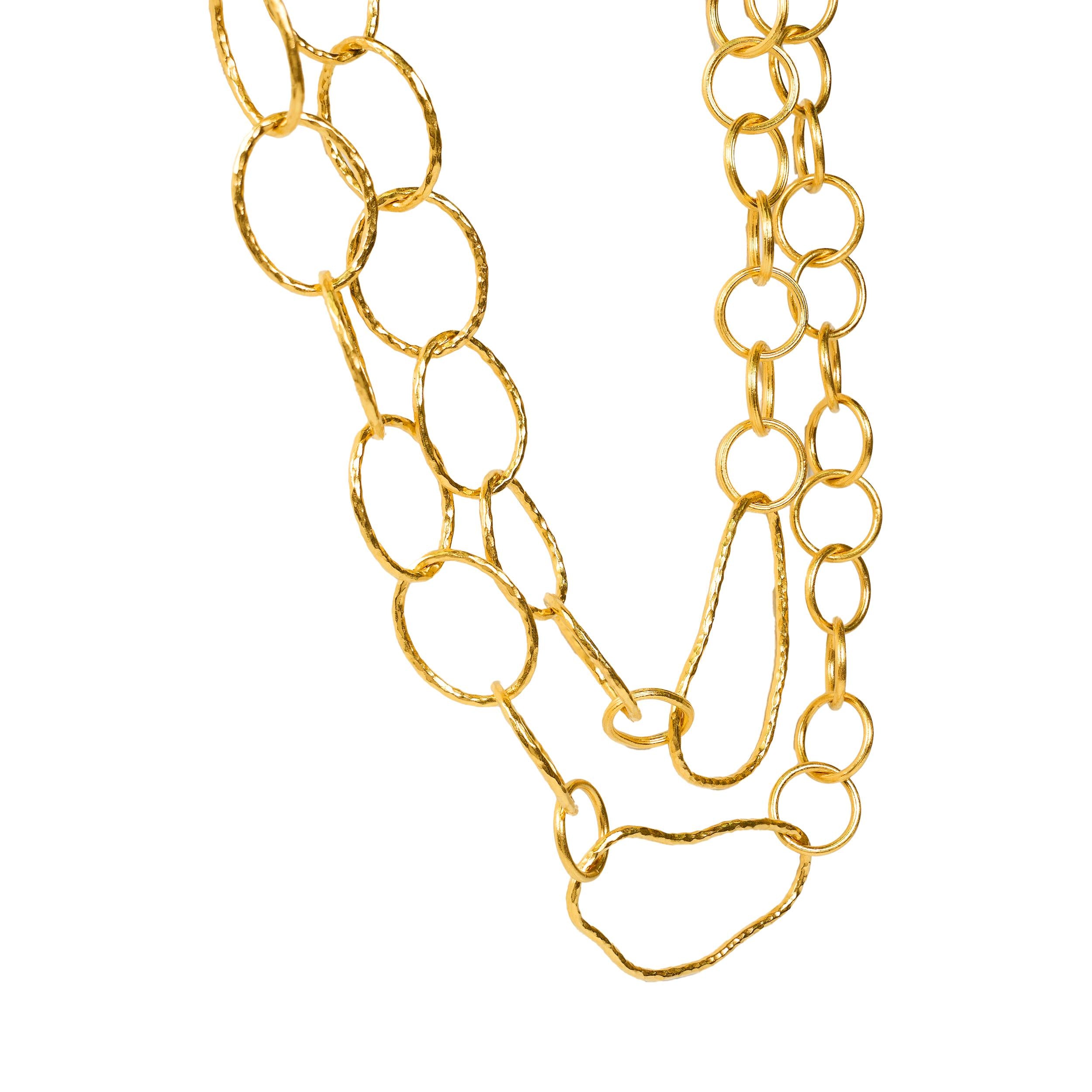 Open Link 22k Yellow Gold Necklace by Gurhan