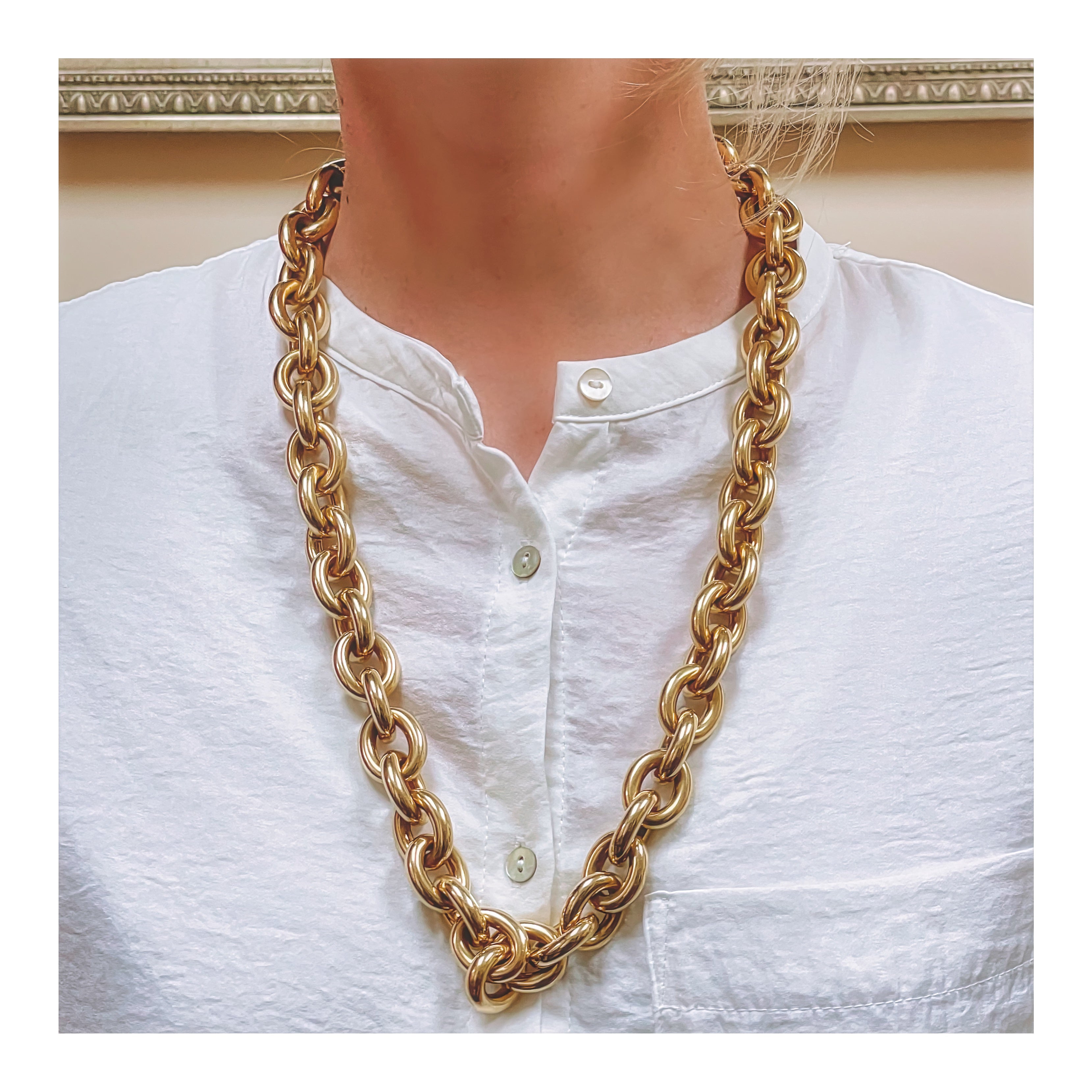 Oval Link 18K Gold Necklace / Bracelet