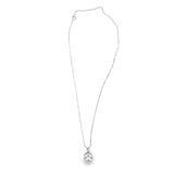 14K White Gold Diamond Circle Pendant