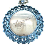 18K Gold Diamond Medallion Pendant / Necklace