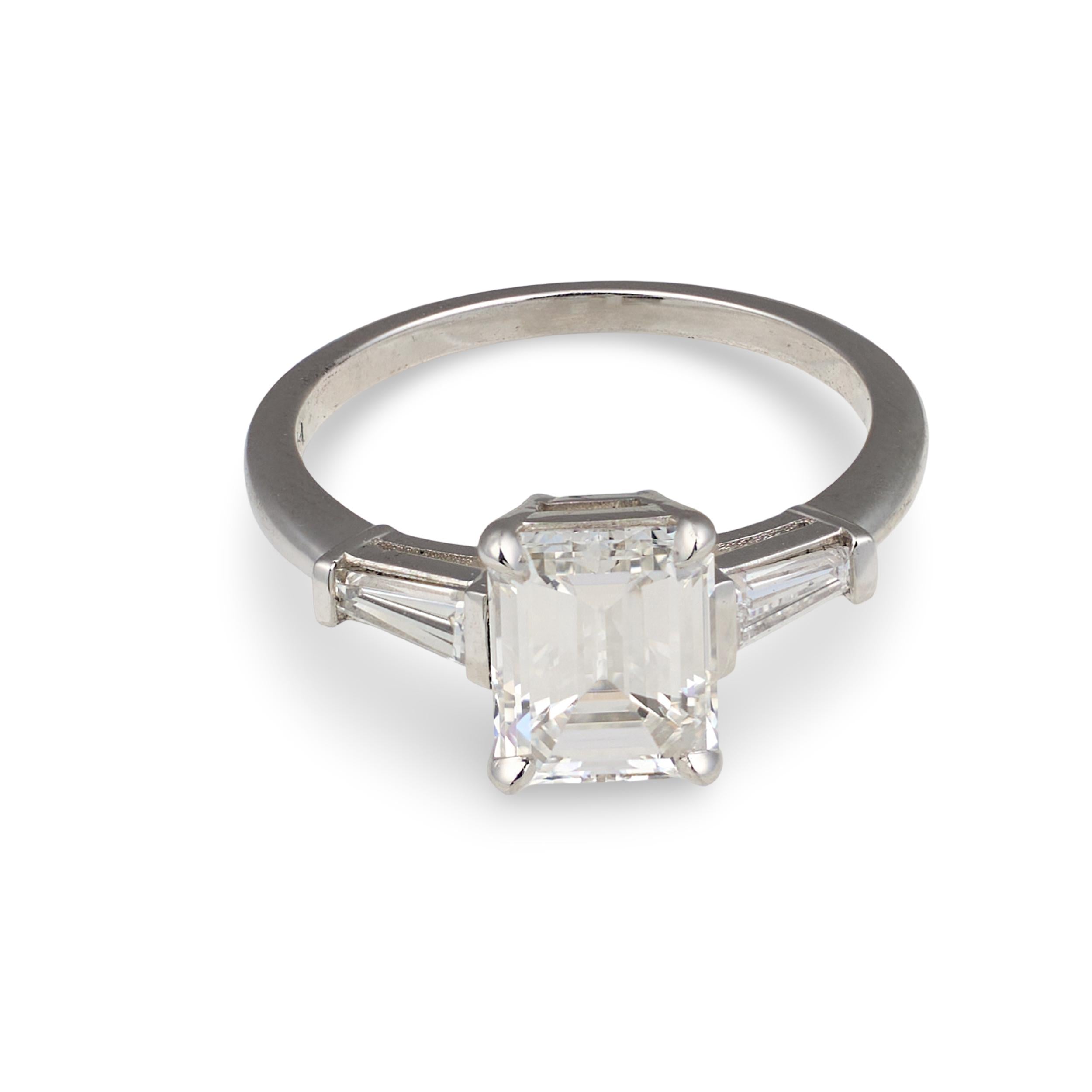 GIA Certified 2.09 Carat Diamond Platinum Engagement Ring