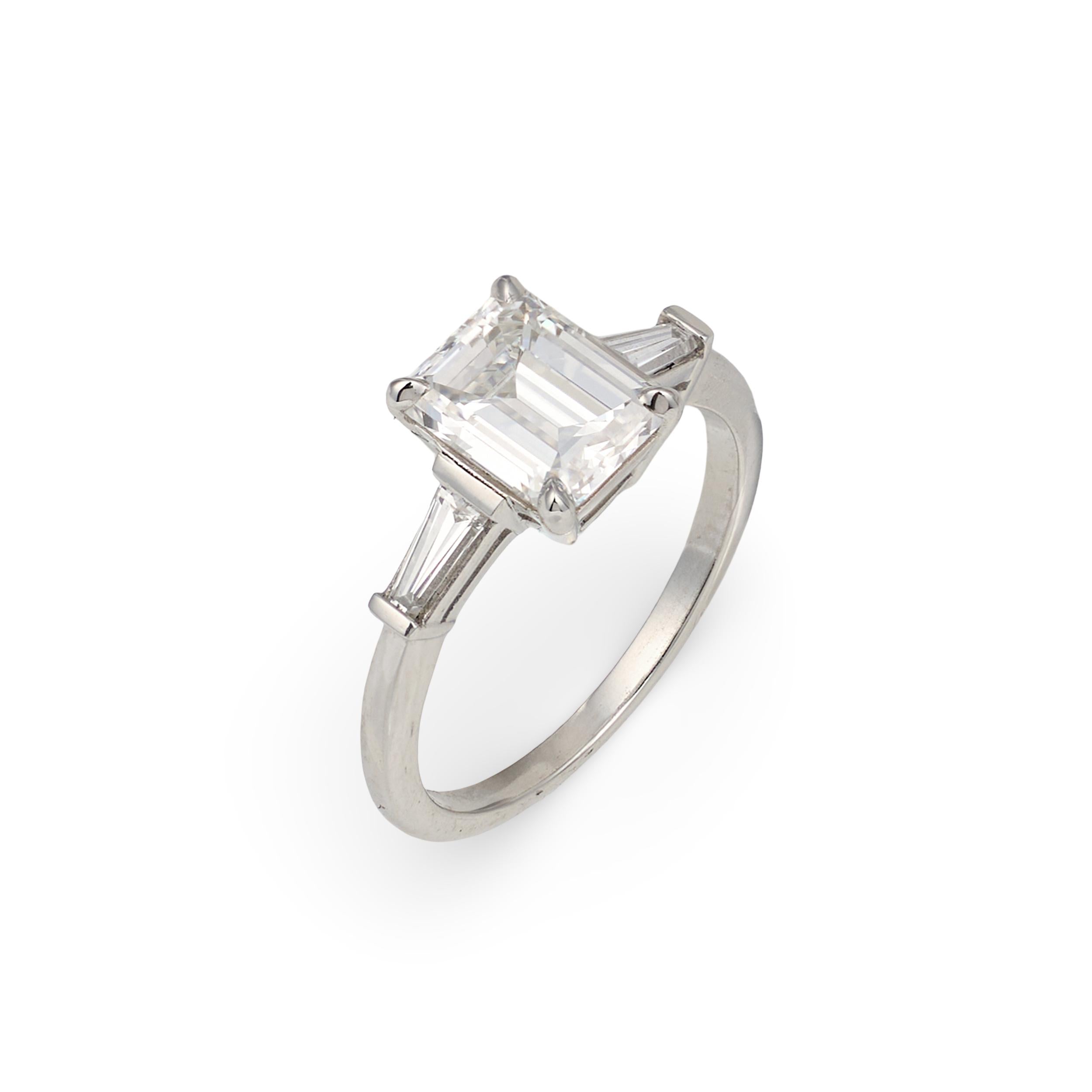 GIA Certified 2.09 Carat Diamond Platinum Engagement Ring