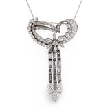 Diamond Platinum Pendant, circa 1950s