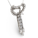Diamond Platinum Pendant, circa 1950s