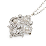 Platinum Diamond and Pearl Pendant, circa 1910