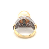 Pearl and Diamond 18K Yellow Gold Ring