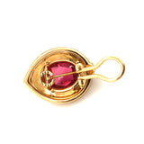 Pink Tourmaline 18K Yellow Gold Earclips