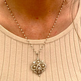 Platinum Diamond and Pearl Pendant, circa 1910