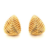 Pyramid Shaped Earrings in 18K Yellow Gold, circa 1970s