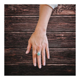 MID-CENTURY PLATINUM BLACK OPAL AND DIAMOND BALLERINA STYLE RING