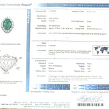 18K WHITE GOLD EMERALD AND DIAMOND RING