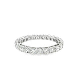 14K White Gold Diamond Eternity Band with Single Cut Diamonds and