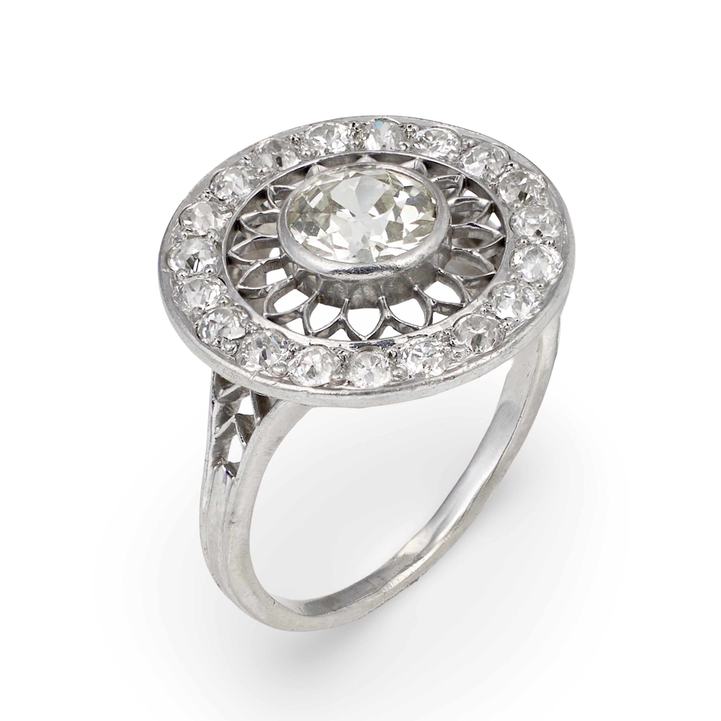 Art Deco Platinum Diamond Ring