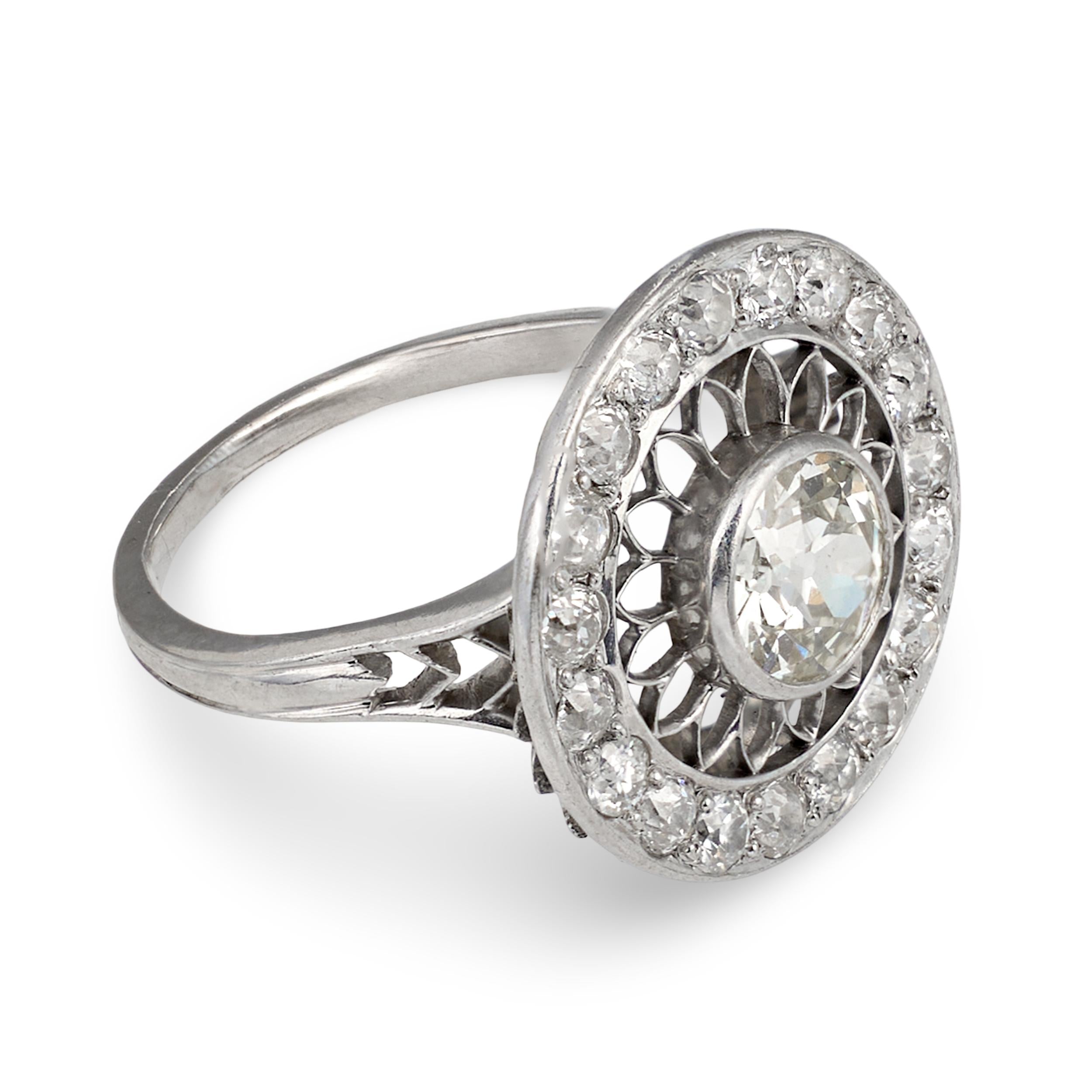 Art Deco Platinum Diamond Ring