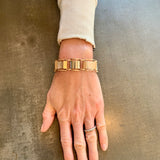 Retro 14K Rose and White Gold Link Bracelet