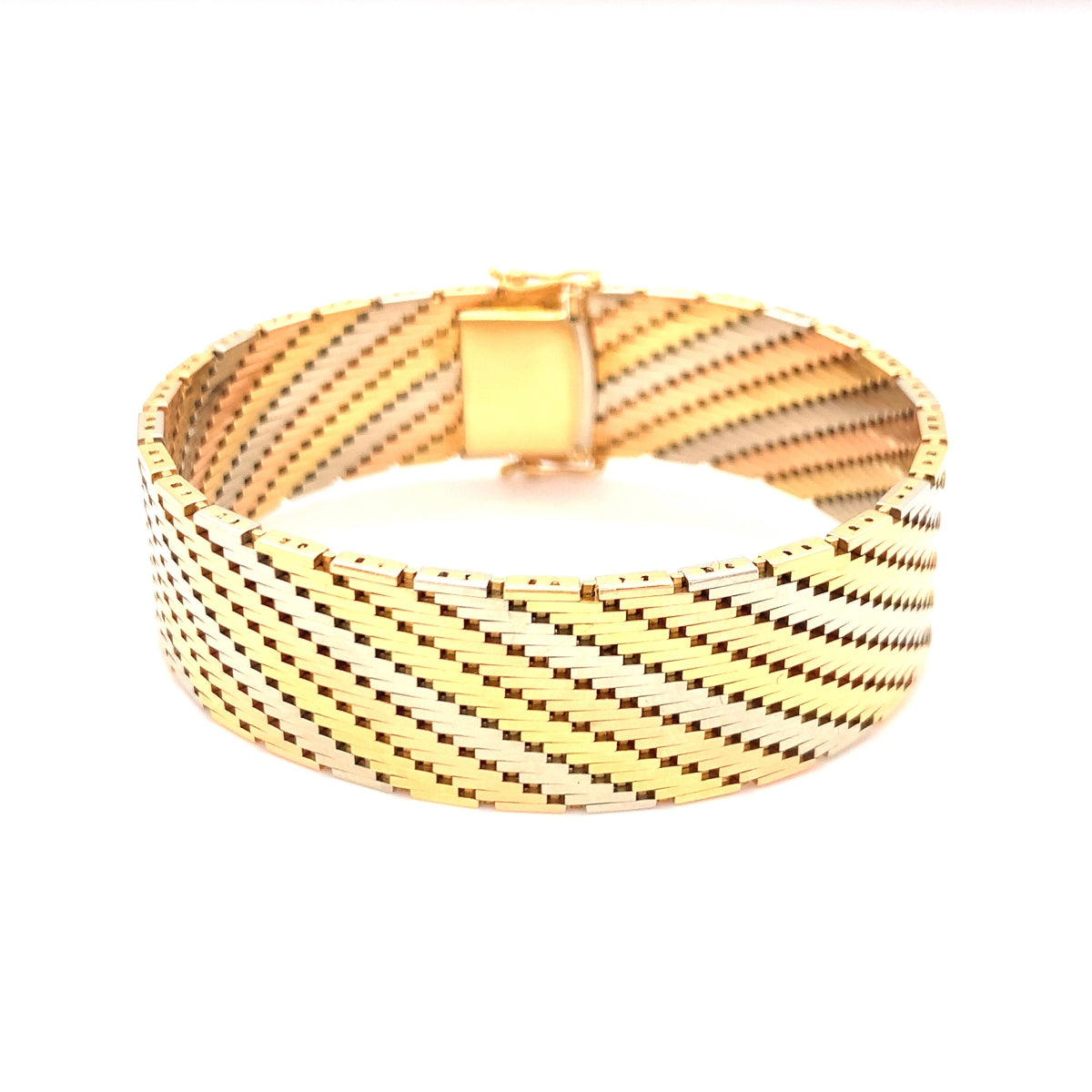 Retro 18k Tri-Color Gold Bracelet, circa 1940s