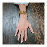 Retro Bow Motif 18K Yellow and Rose Gold Bracelet, circa 1940s
