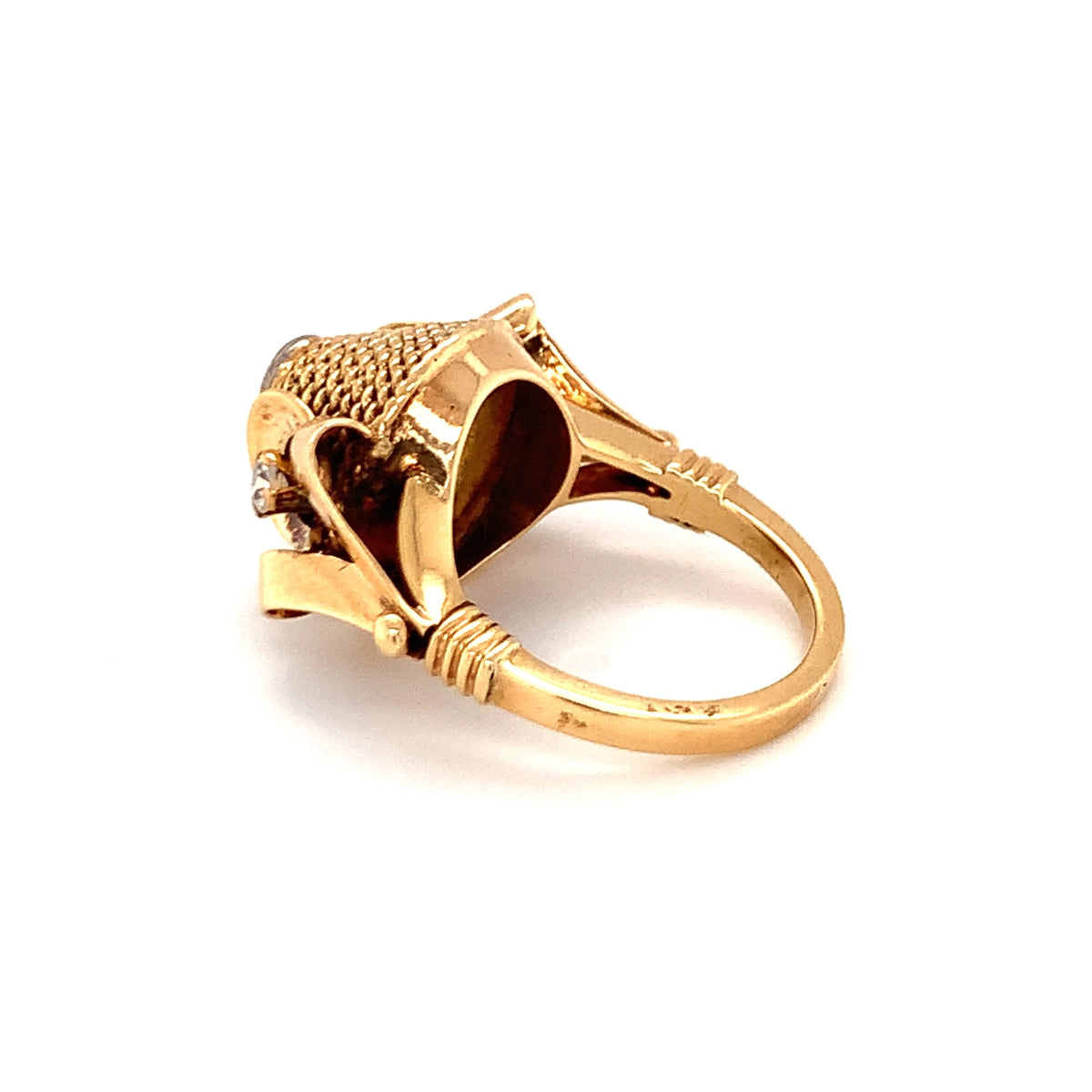 Retro Diamond Gold Ring, circa 1940s