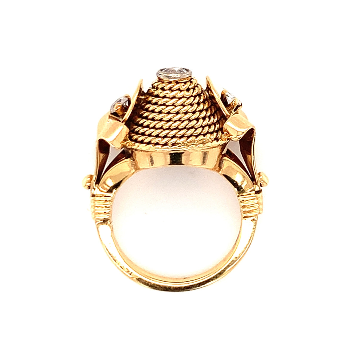Retro Diamond Gold Ring, circa 1940s