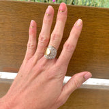 Retro Diamond Two-Tone Gold Ring, circa 1940s