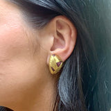 Ruby 18K Yellow Gold Earclips by Kristoph Krahenmann