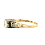 Victorian Rose and White Gold Diamond Engagement Ring