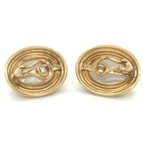 White Jadeite Jade 18K Gold Earclips by Gumps