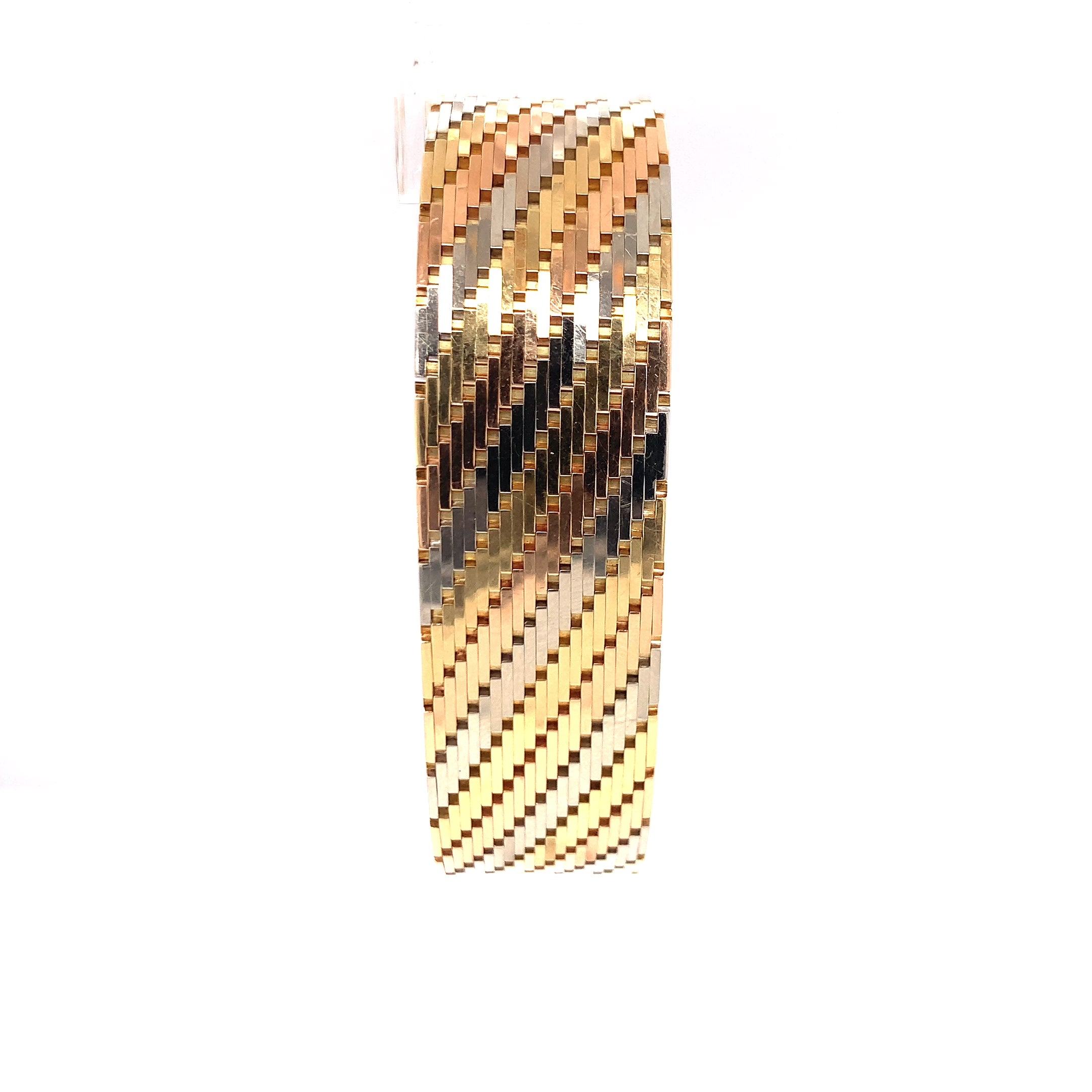 Retro 18k Tri-Color Gold Bracelet, circa 1940s