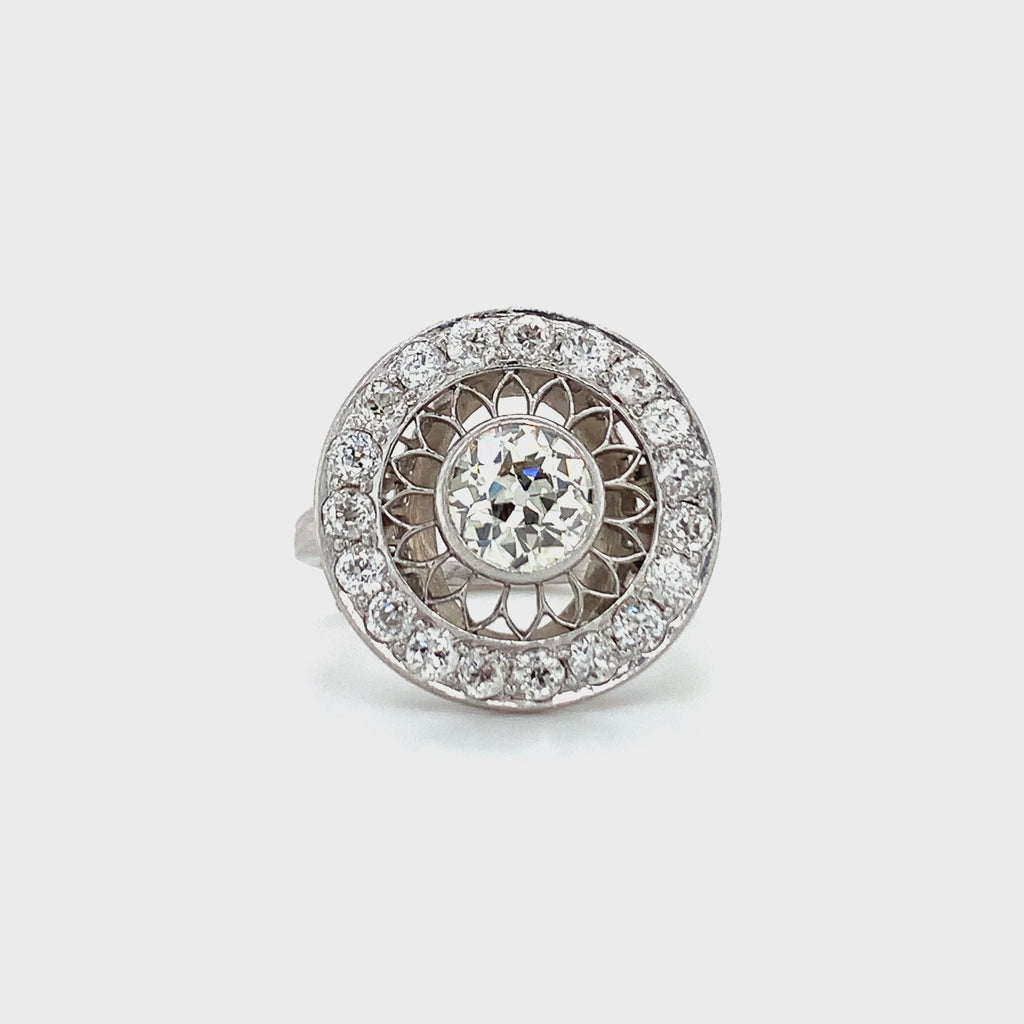 Art Deco Platinum Diamond Ring