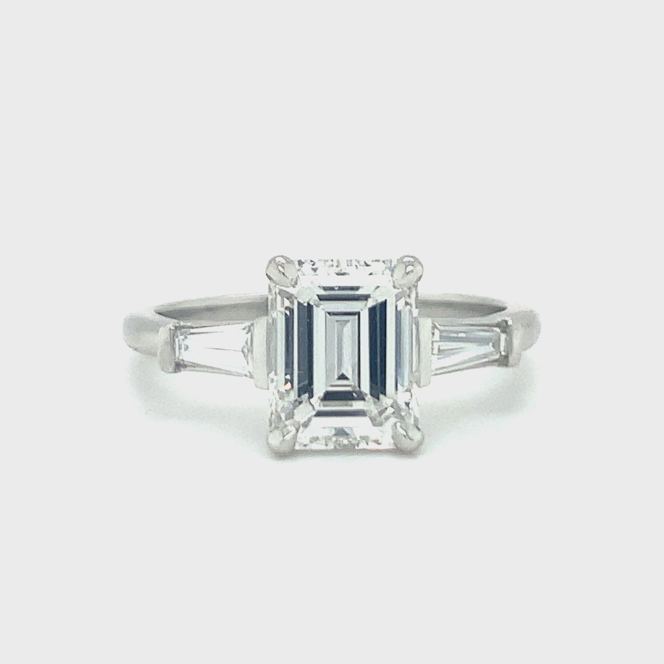 GIA Certified 2.09 Carat Diamond Platinum Engagement Ring