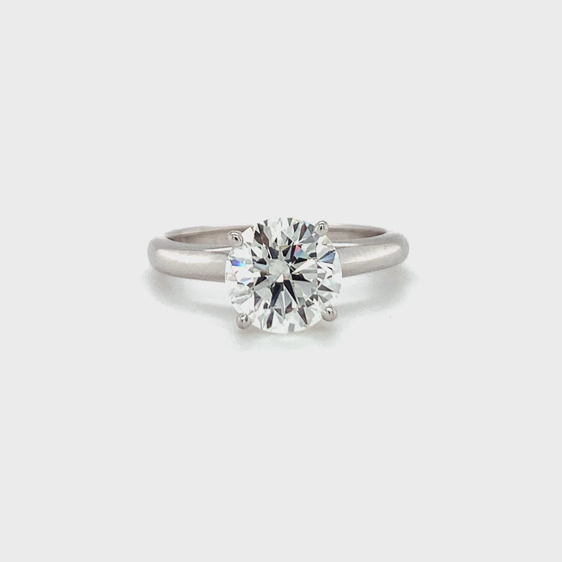 GIA Certified 1.63 Carat Diamond White Gold Engagement Ring