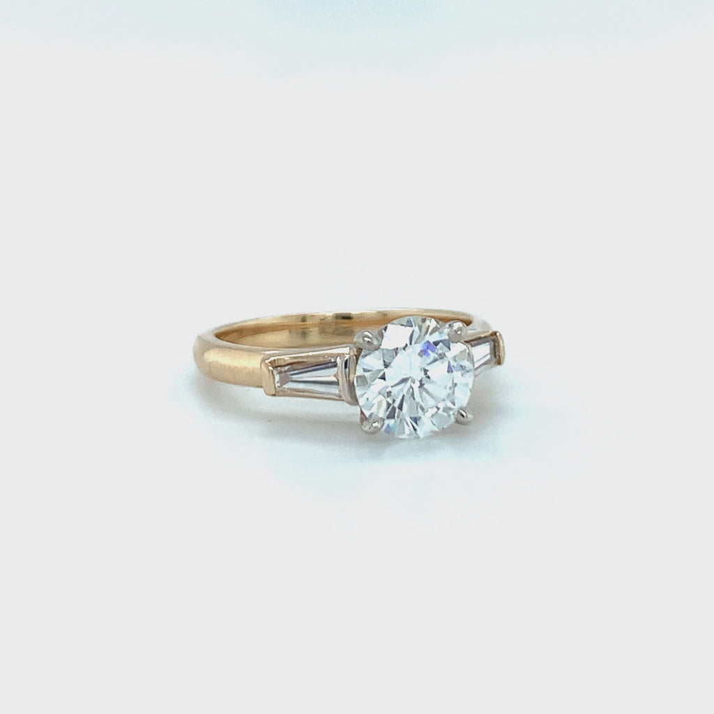 GIA Certified 1.22 Carat Diamond 14K Yellow Gold Engagement Ring