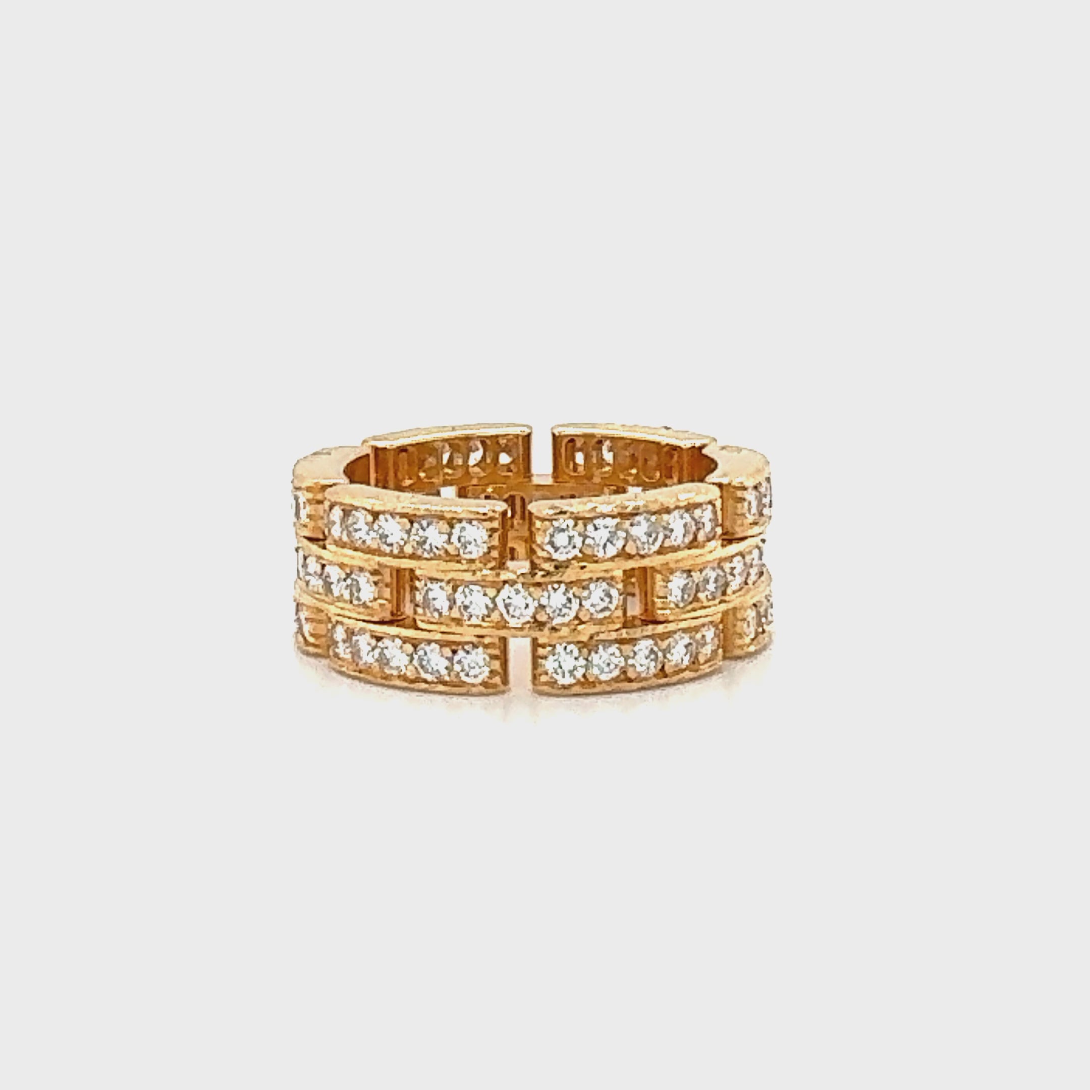 18K Yellow Gold Diamond Maillon Panthere Band