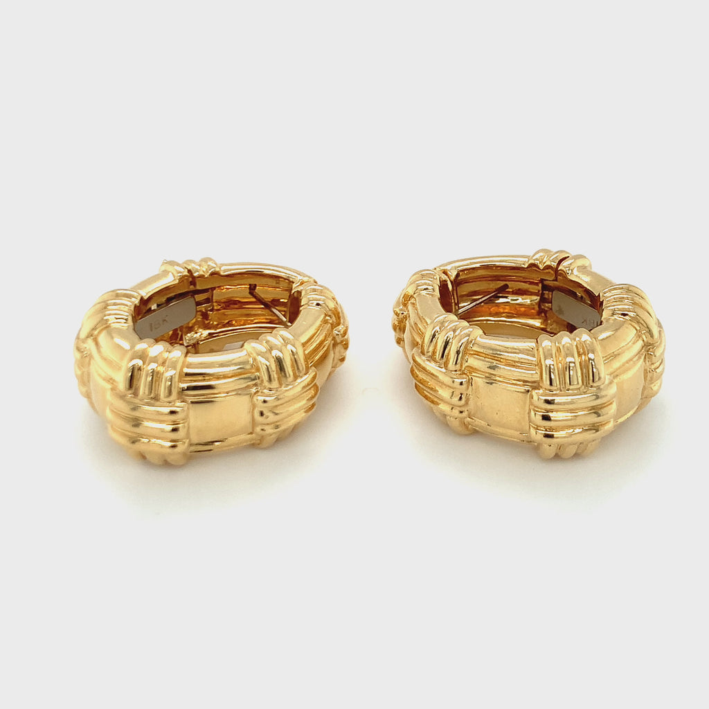 Huggie 18k Yellow Gold Earrings by David Webb, circa 1970s