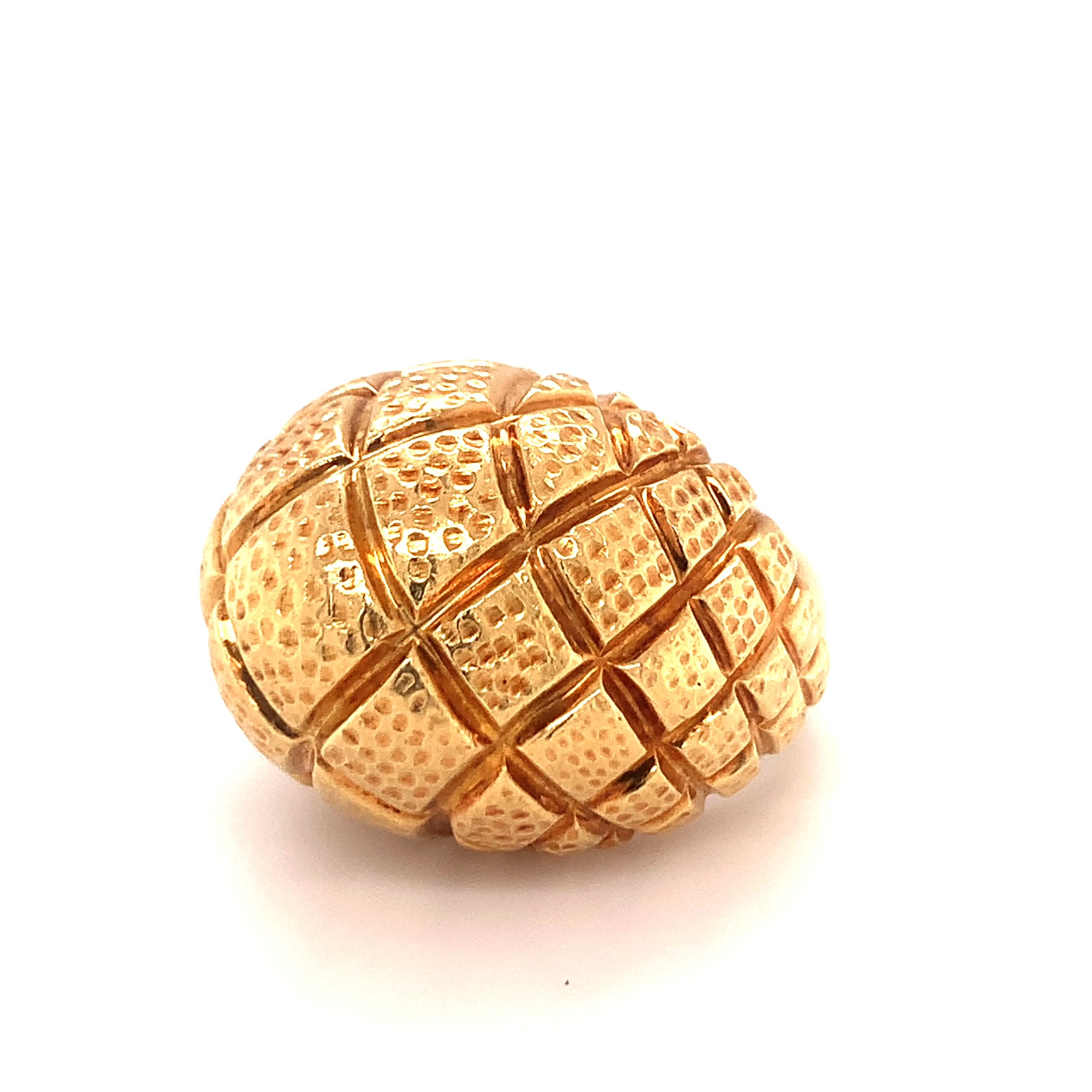 Immense 22K Yellow Gold Dome Ring, circa 1960s