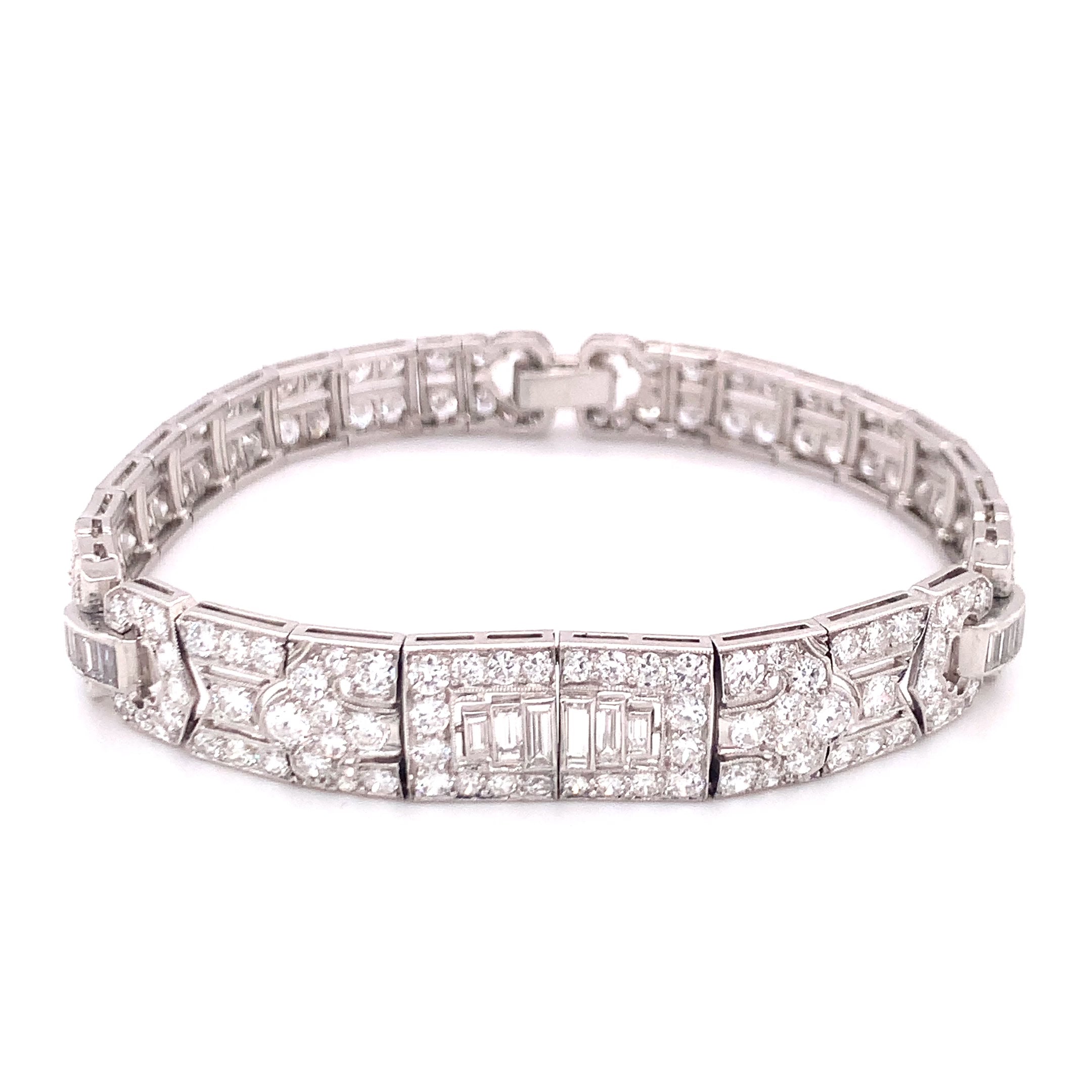 Art Deco Diamond Platinum Bracelet, circa 1920s