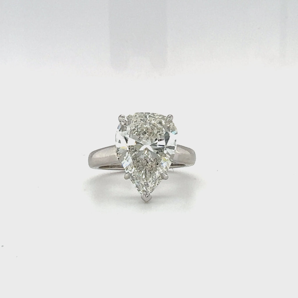 GIA Certified 5.31 Carat Diamond Platinum Engagement Ring