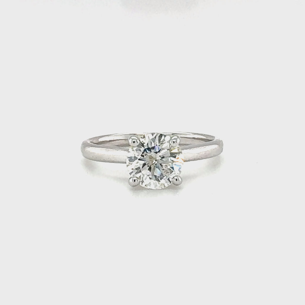 14K White Gold Diamond Engagement Ring