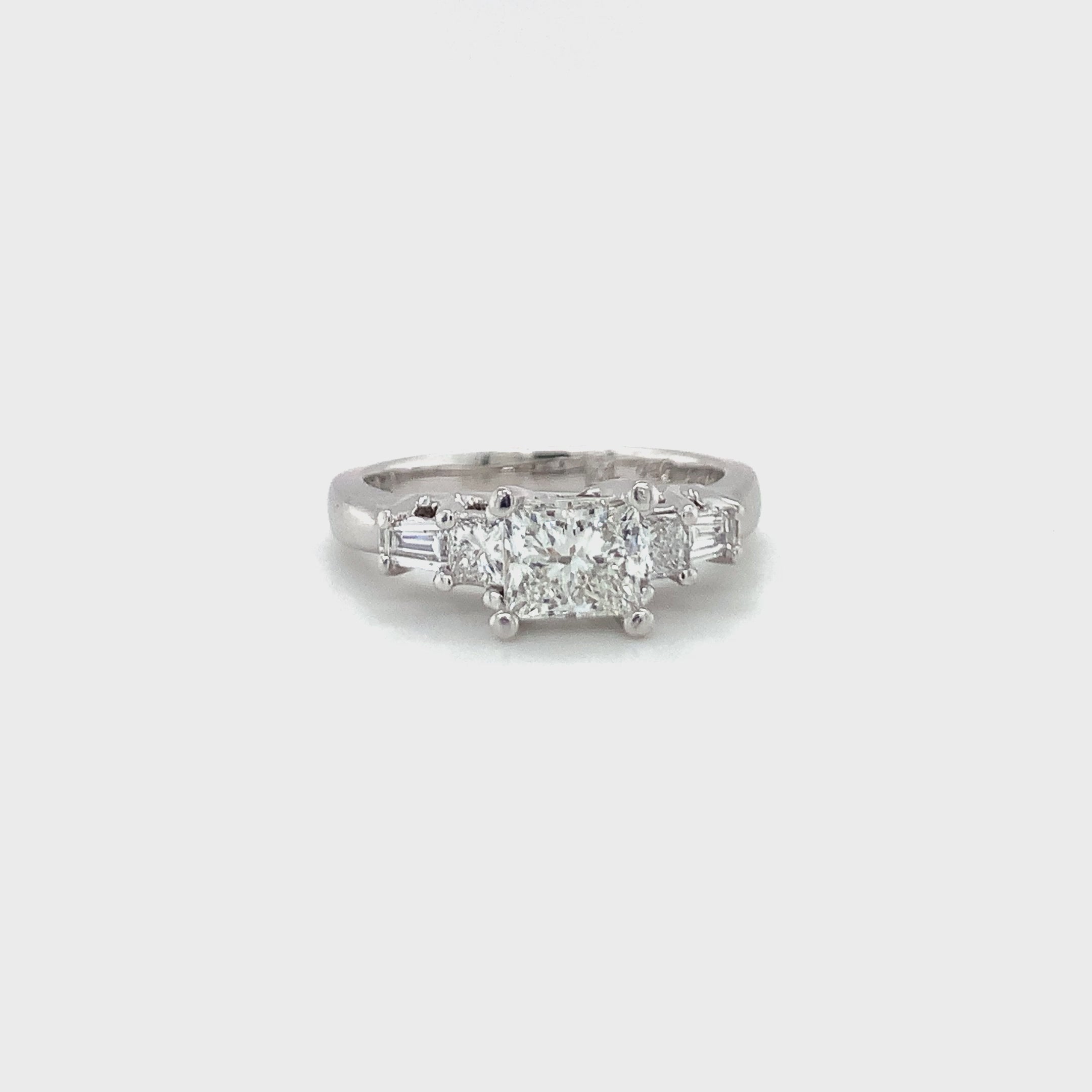 GIA Certified 1.02 Carat Diamond Platinum Engagement Ring