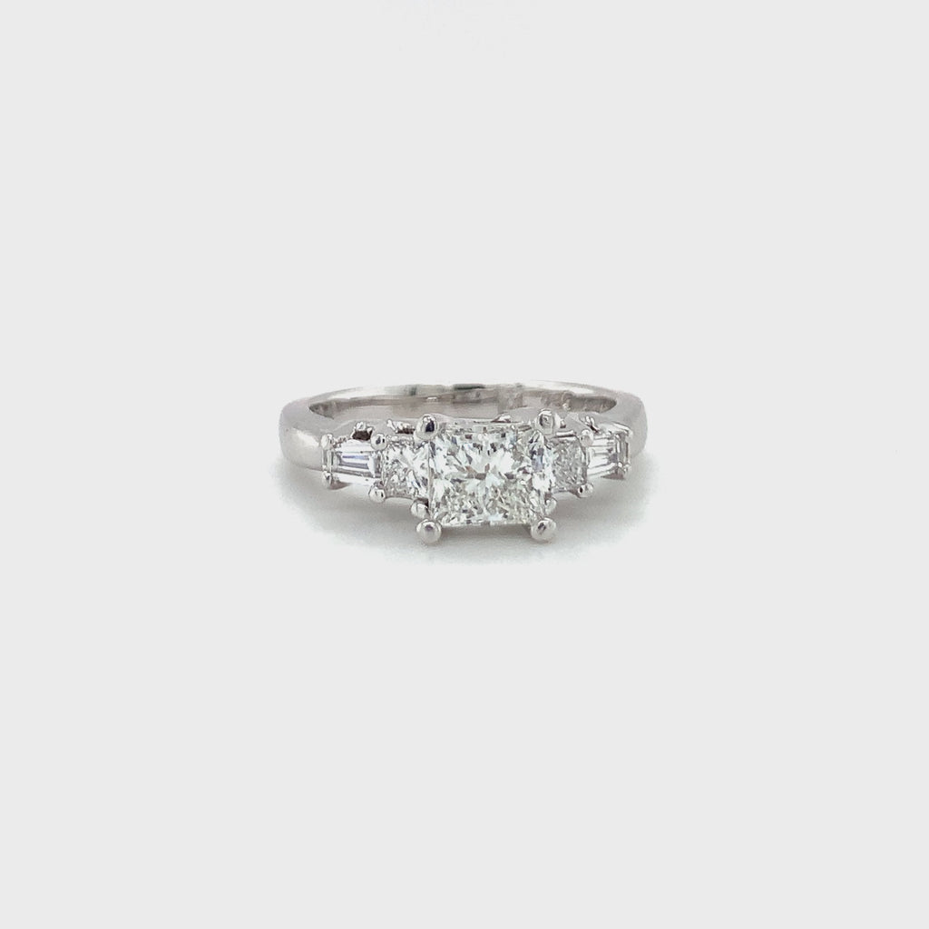 GIA Certified 1.02 Carat Diamond Platinum Engagement Ring