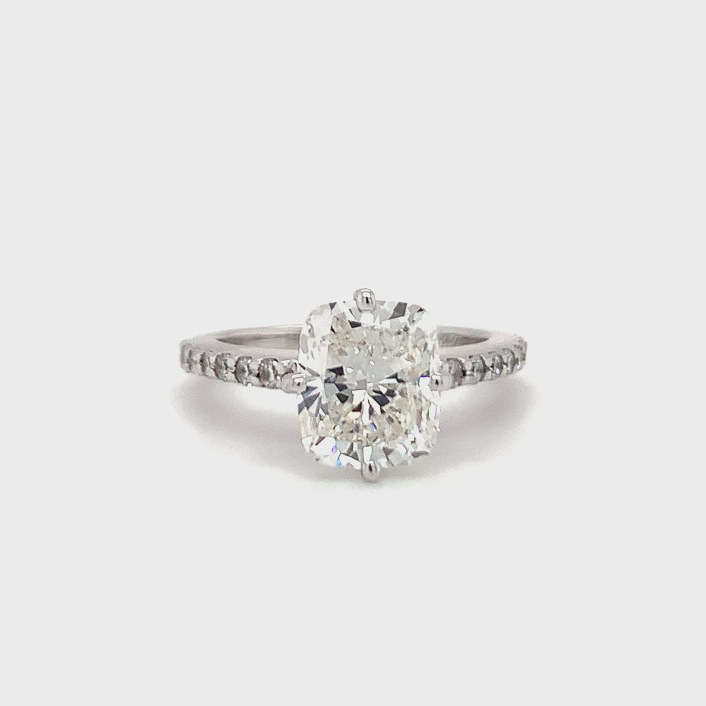 GIA Certified 2.01 Carat White Gold Diamond Engagement Ring